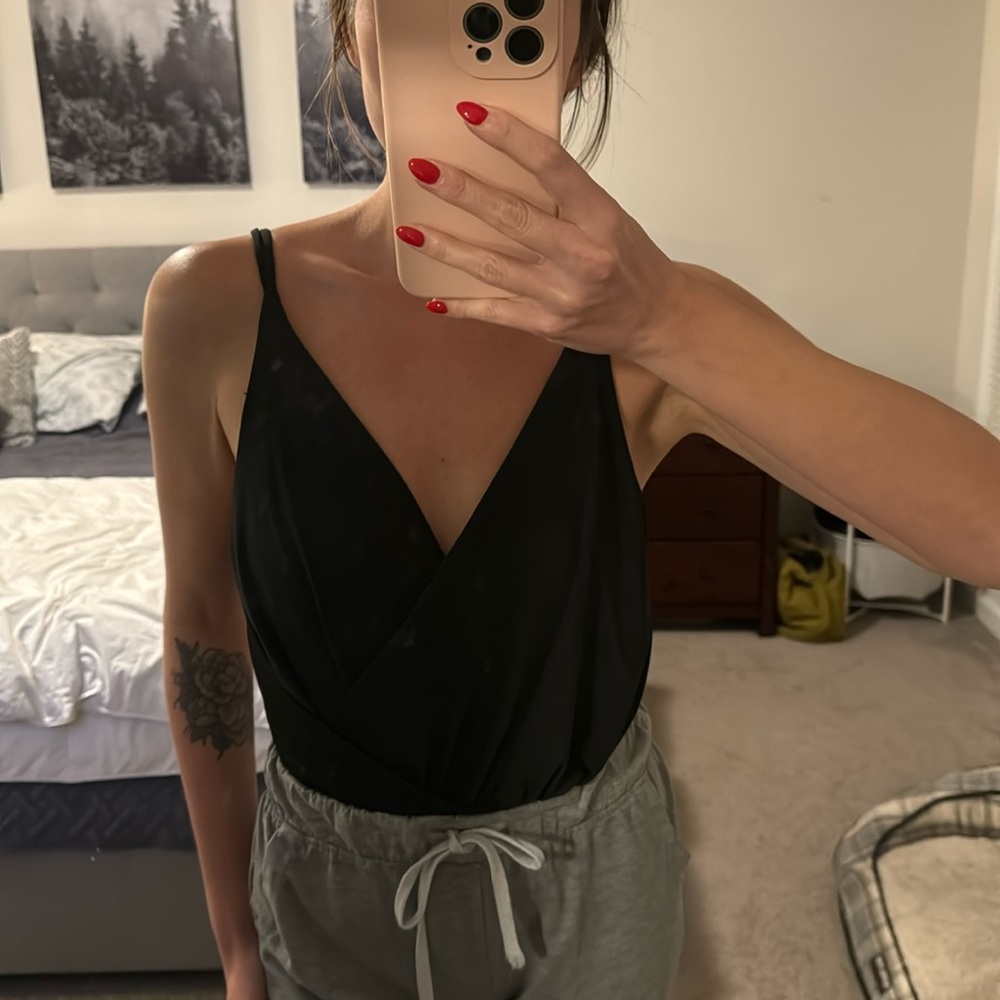 Topshop open back body suit
